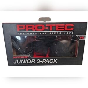 ProTec Street Gear Jr. Pads: 3-Pack, Black Size Youth Small YS NEW